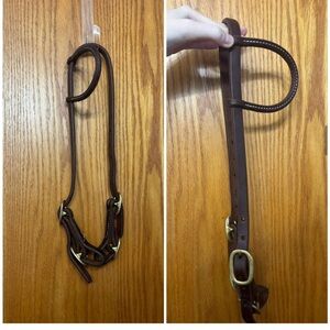 NEW HEAVY HARNESS LEATHER ONE EAR HEADSTALL WITH LOTS OF ADJUSTMENT